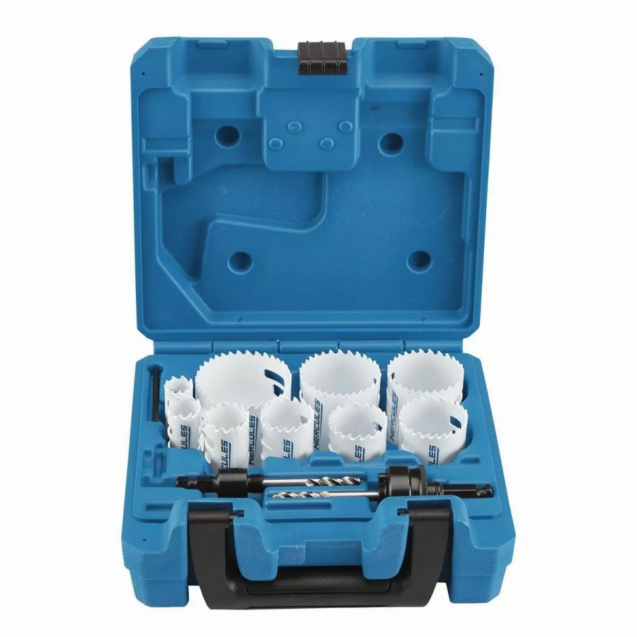 Power Tools Hercules | Hercules General Purpose Bi-Metal Hole Saw Set, 13 Pc.