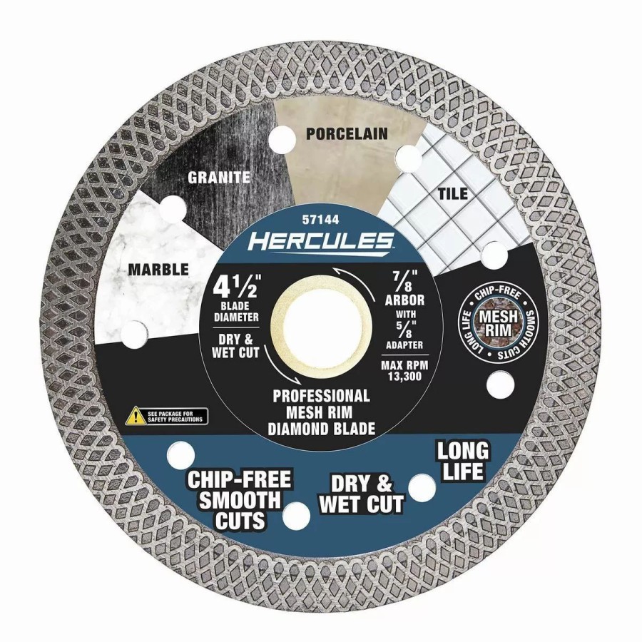 Power Tools Hercules | Hercules 4-1/2 In. Professional Continuous Rim Blade With Mesh Rim