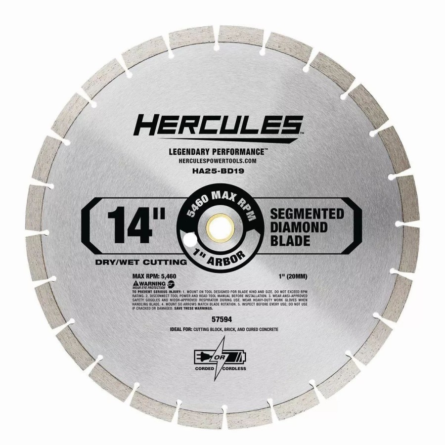 Power Tools Hercules | Hercules 14 In. Segmented Diamond Blade