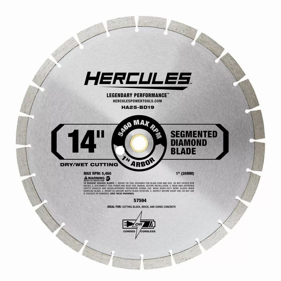 Power Tools Hercules | Hercules 14 In. Segmented Diamond Blade