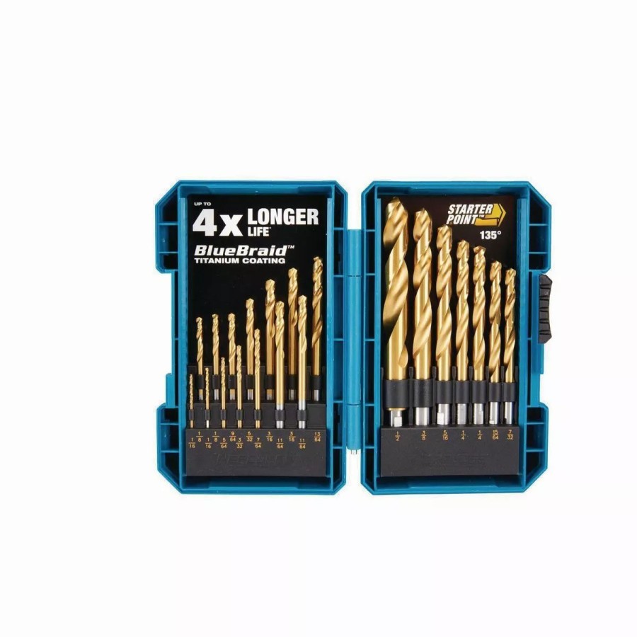 Power Tools Hercules | Hercules Hercules Titanium Drill Bit Set, 21 Piece