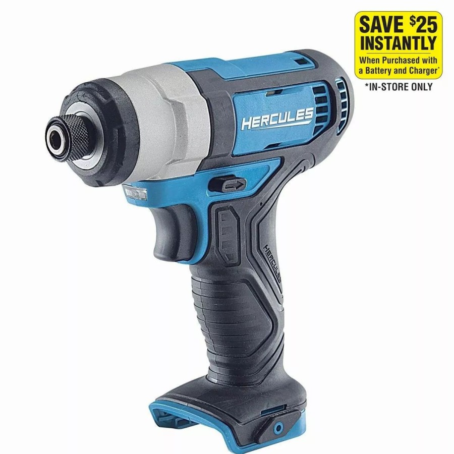 Power Tools Hercules | Hercules 12V Cordless 1/4 In. Hex Compact Impact Driver Tool Only