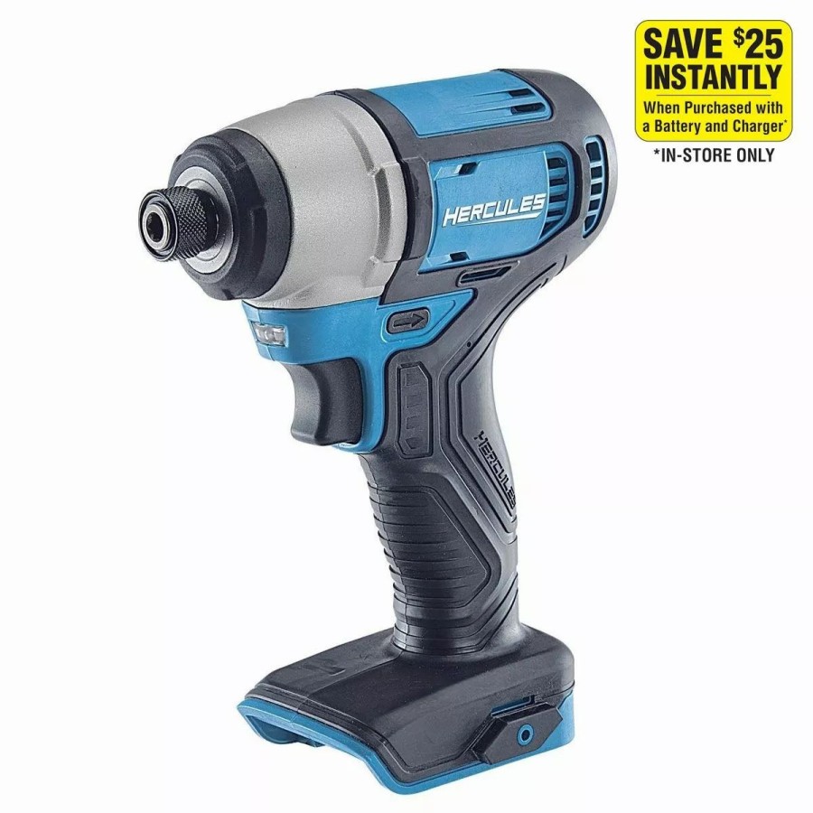 Power Tools Hercules | Hercules 20V Cordless 1/4 In. Hex Compact Impact Driver Tool Only