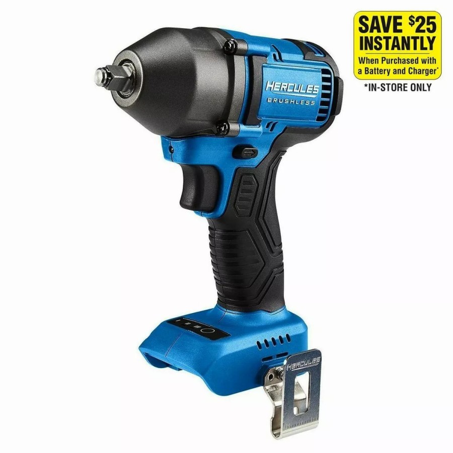 Power Tools Hercules | Hercules 20V Brushless Cordless 3/8 In. Compact 3-Speed Impact Wrench Tool Only