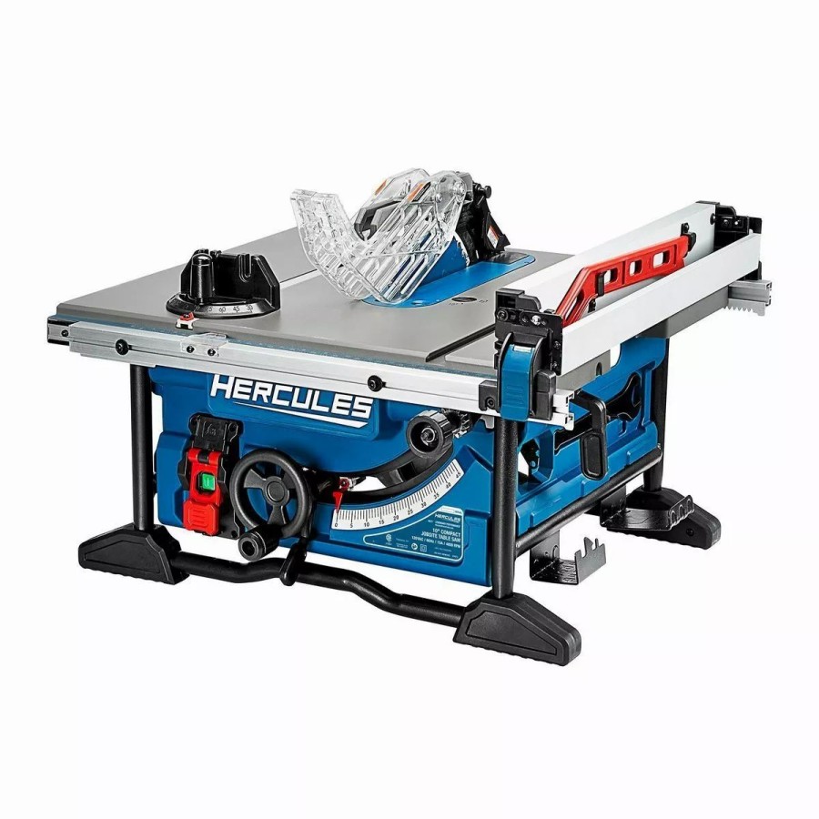 Power Tools Hercules | Hercules 10 In., 15 Amp Compact Jobsite Table Saw With Rack And Pinion Fence