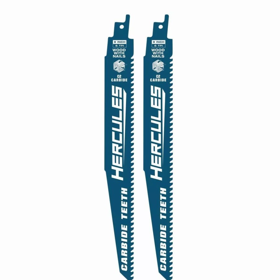 Power Tools Hercules | Hercules 9 In. Carbide Reciprocating Saw Blades, 2 Pk.