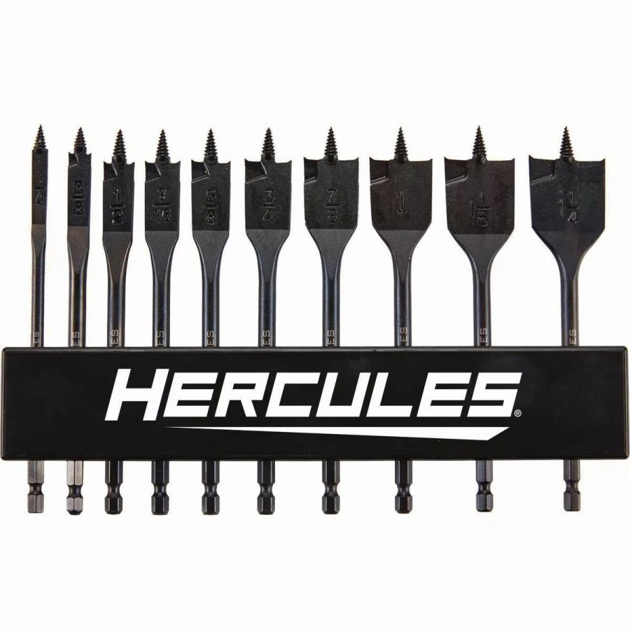 Power Tools Hercules | Hercules Spade Bit Set, 10 Piece