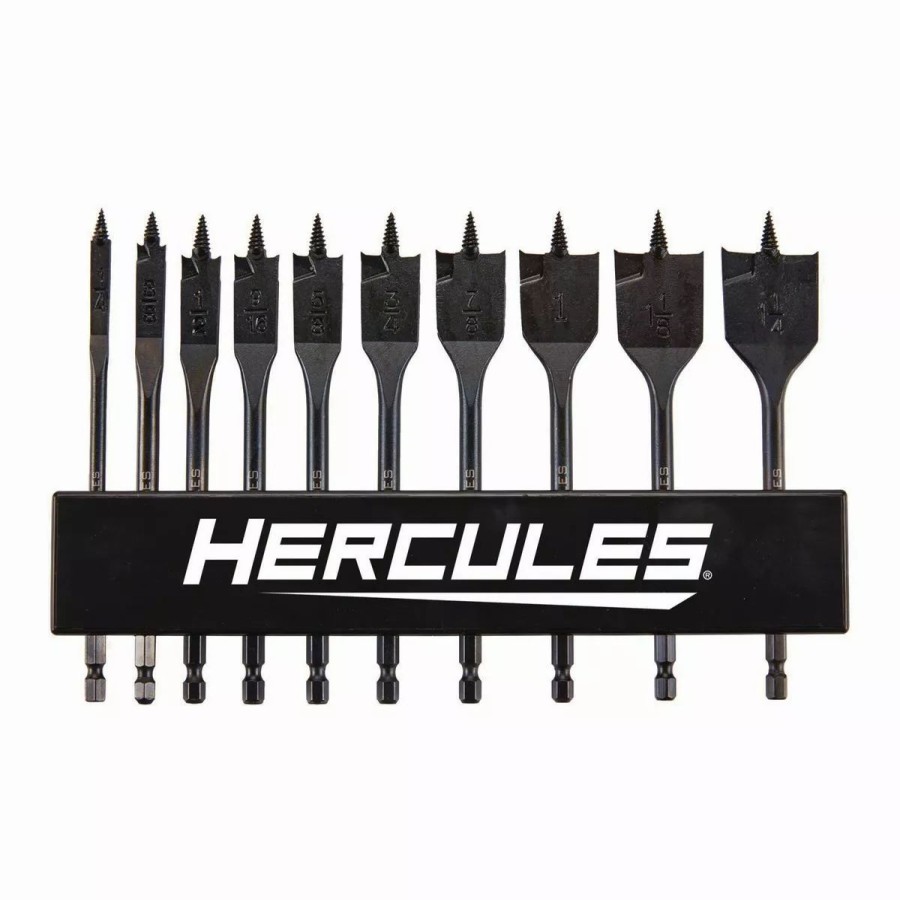 Power Tools Hercules | Hercules Spade Bit Set, 10 Piece