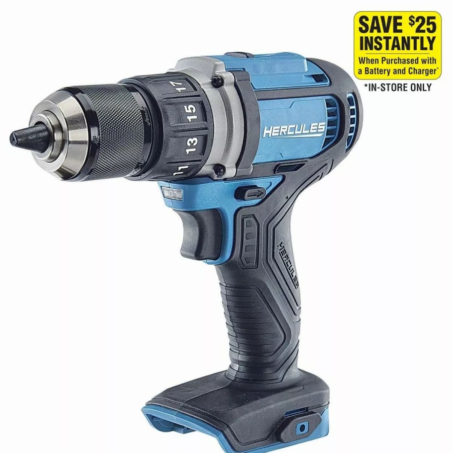 Power Tools Hercules | Hercules 20V Cordless 1/2 In. Compact Drill/Driver Tool Only