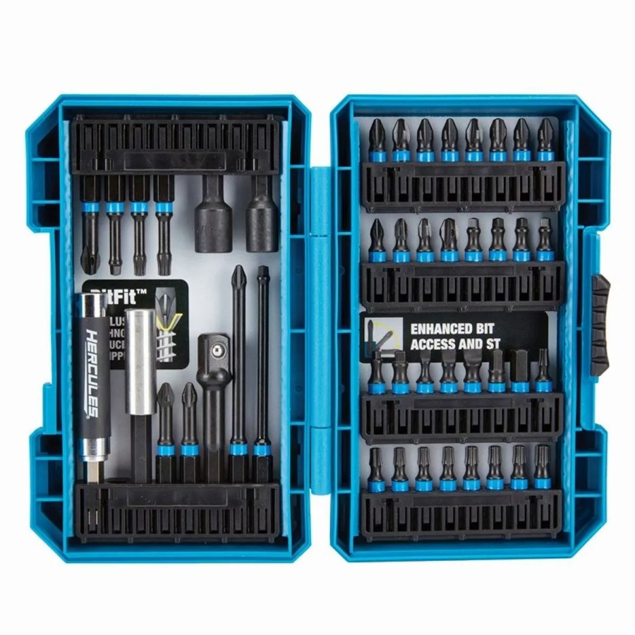 Power Tools Hercules | Hercules Hercules Impact Driver Bit Set, 45 Piece